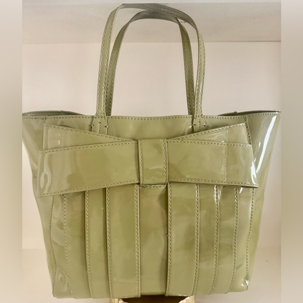 Zac Posen Shirley Bow Olive Tote Crossbody